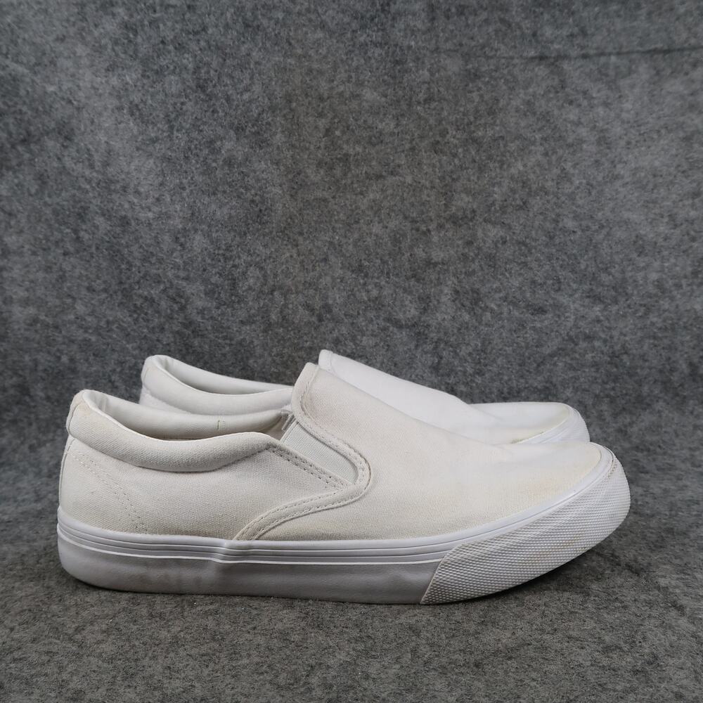 No Boundaries Shoes Womens 8 Casual Slip On Sneaker Trainers White Canvas